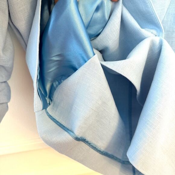 Ramy Brook Gianni Double Breasted Blazer Jacket in Blue Size 12 NWT - Picture 12 of 15